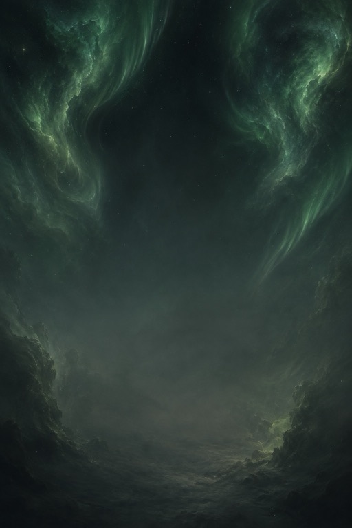 Muted emerald aurora